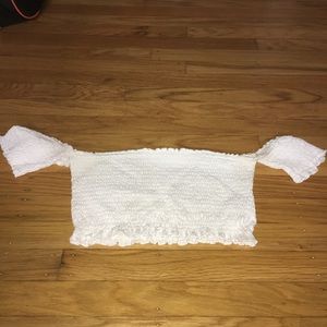 Off the shoulder crop top